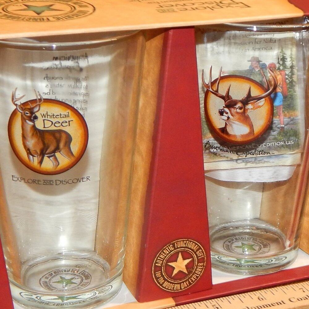 White Tail Deer Pint Glass Gift Set